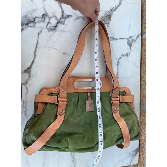 L.A.M.B buttery soft green leather shoulder bag DEADSTOCK - Picture 8 of 13